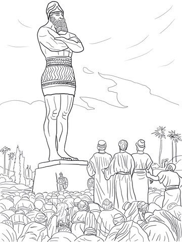 Daniel'S Friends Refused To Worship The Statue Coloring Page